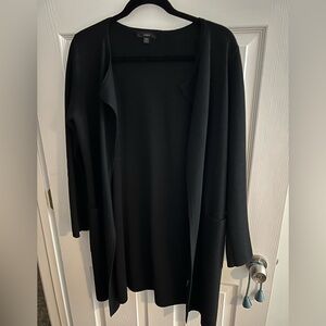 J Crew Black Open Front Cardigan